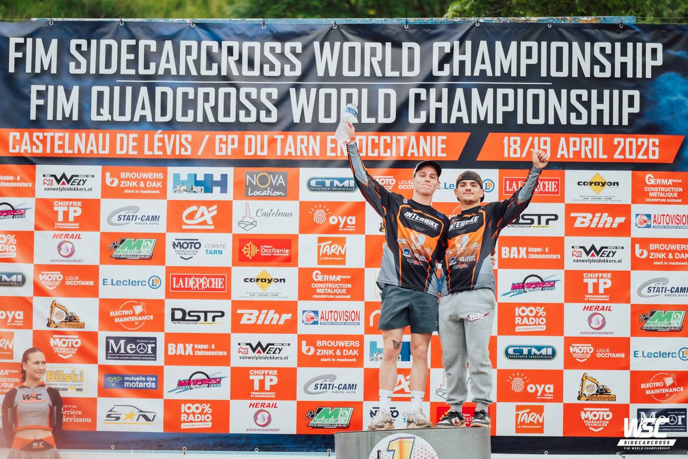 Podium du GP du Tarn en Occitanie, avril 2026